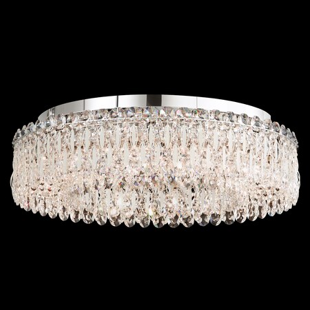 Schonbek Sarella 12 Light 110V Close to Ceiling in Antique Silver with Crystal RS8347N-48S